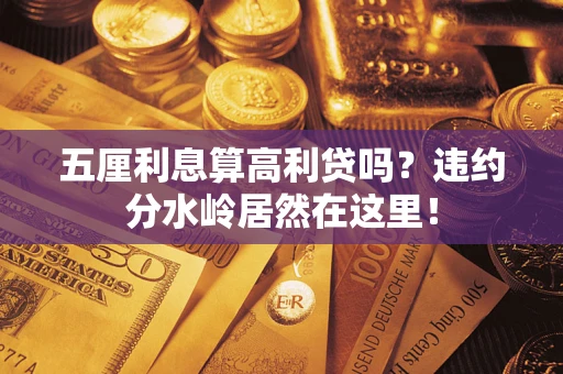 济南五厘利息算高利贷吗？违约分水岭居然在这里！