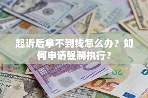 济南起诉后拿不到钱怎么办？如何申请强制执行？