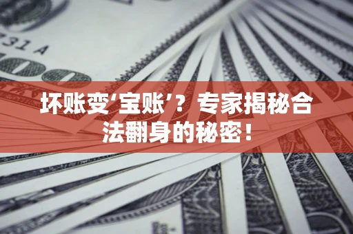 济南坏账变‘宝账’？专家揭秘合法翻身的秘密！